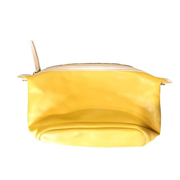 Isaac Mizrahi Chubb Cosmetics Bag, Yellow And Cream Color - Picture 6 of 6